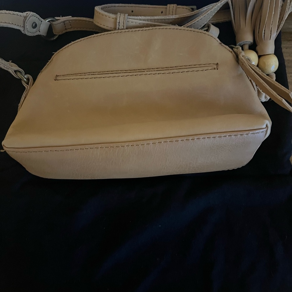 The Sak Tan Leather Crossbody Bag with Tassels - Picture 3 of 4